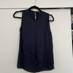 Navy blue tank top blouse